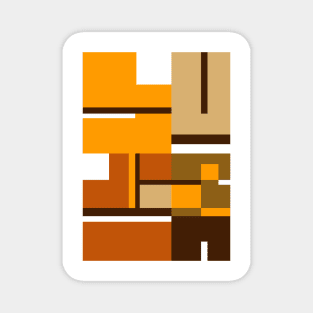 Earthy colored, 1970’s Mondrian styled abstract Magnet