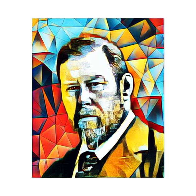 Bram Stoker Abstract Portrait | Bram Stoker Abstract Artwork 15 by JustLit