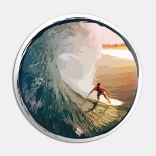 Texas Style Lone Surfer Pin