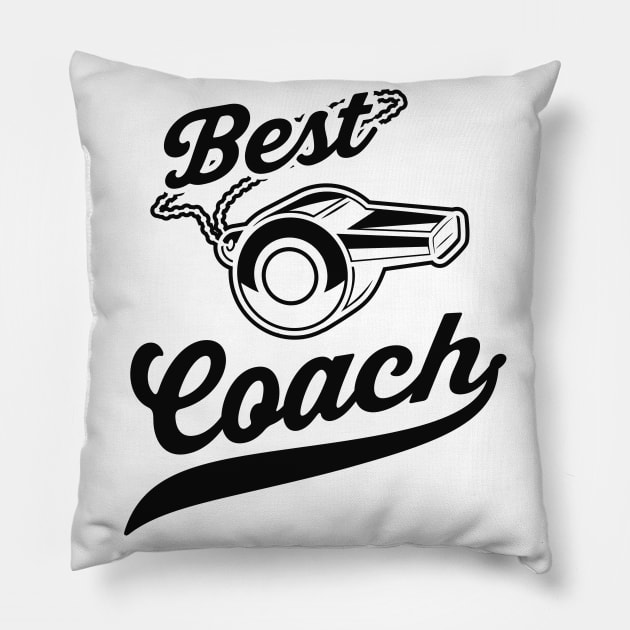 Best Coach Sports Team Pillow by Foxxy Merch