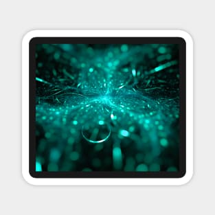 Digital Design - Turquoise Floral Magnet