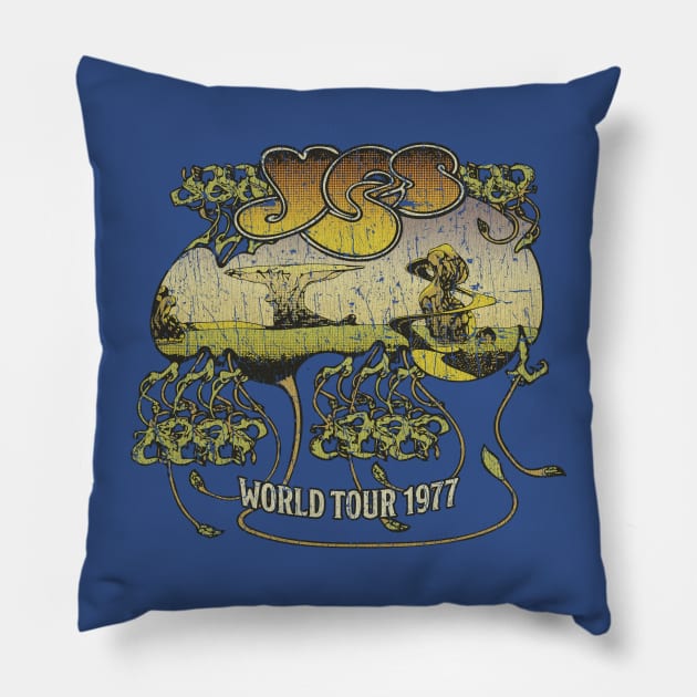 Yes World Tour 1977 Pillow by JCD666