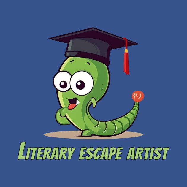 Cute Worm with Graduation Cap and Diploma T-Shirt by ABART BY ALEXST 