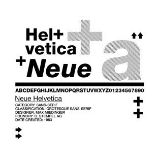 Helvetica Neue Retro Typeface Design T-Shirt