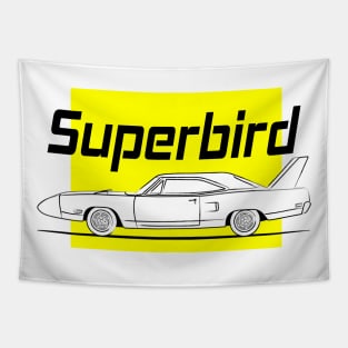 Racing Super Bird Yellow Vintage Tapestry