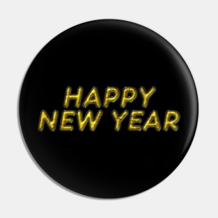 Happy New Year - Yellow Pin