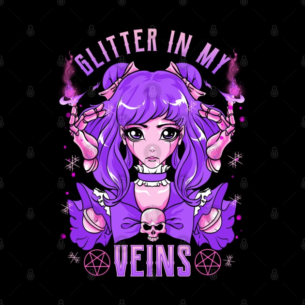 Glitter In My Veins Witchcraft Manga Anime Girl by E