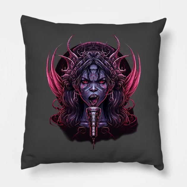 Standup in Hell Logo Pillow by Noosed Octopus