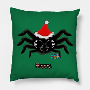 🕷️ Spider in a Santa Hat Pillow