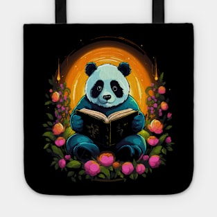 Panda Reads Book Tote