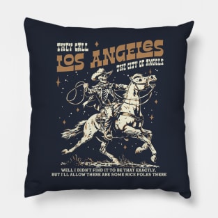 Los Angeles The City of Angels Funny Big Lebwoski Dude Movie Quote Pillow