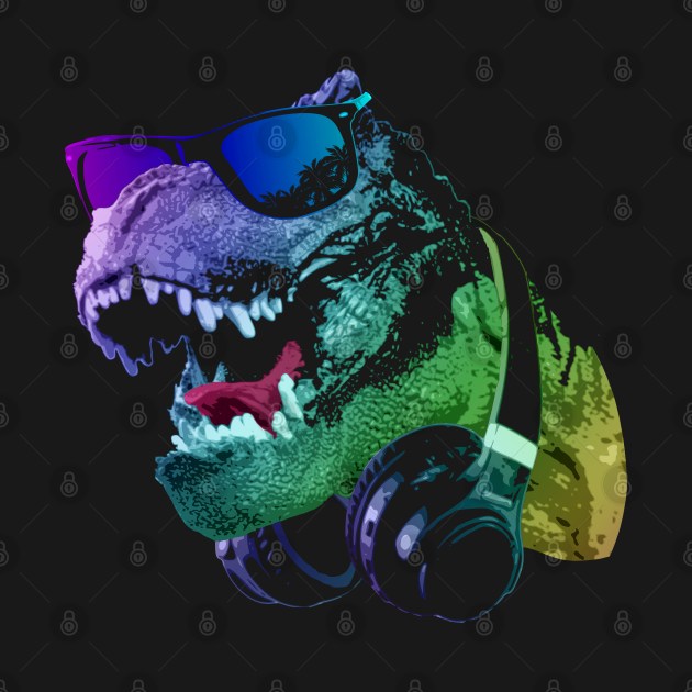 DJ T-Rex by Nerd_art