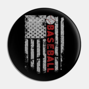 Lover American Flag Baseball Team Dad Mom Pin