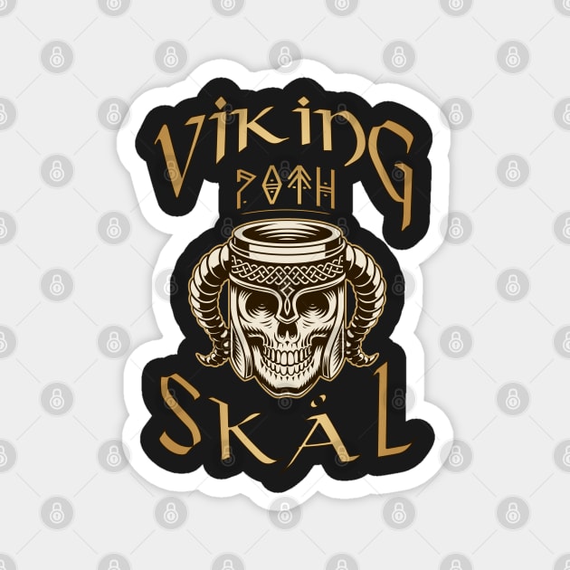 Viking-Skål- 70th Birthday Celebration for a Viking Warrior - Gift Idea Magnet by KrasiStaleva