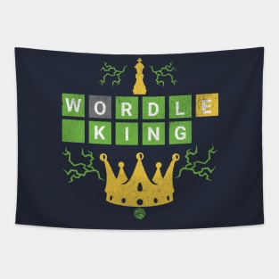 Wordle King Funny Word Game Gift Idea Tapestry