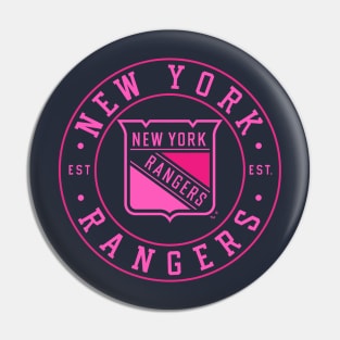 New York Rangers logo - pink Pin