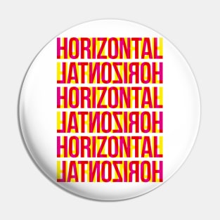 Horizontal Typography Stack (Magenta Yellow Red) Pin