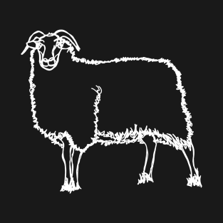 Sheep white line art T-Shirt