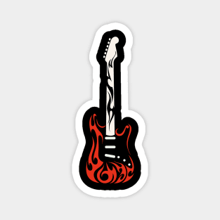 electric guitar red  and black Magnet