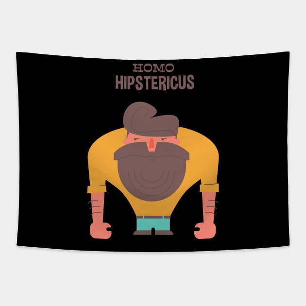 Homo Hipstericus Tapestry by eufritz