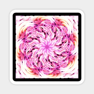 Neon Floral Mandala Magnet