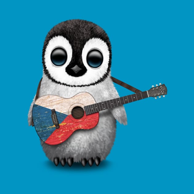 Baby Penguin Playing Czech Flag Guitar by jeffbartels