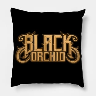 Black orchid tattoo Pillow