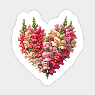 Heart Shaped Flowers Magnet