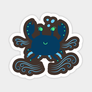 Aqua ocean animals - crab Magnet