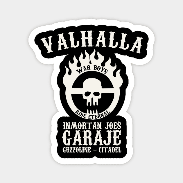 Valhalla garaje Magnet by Melonseta