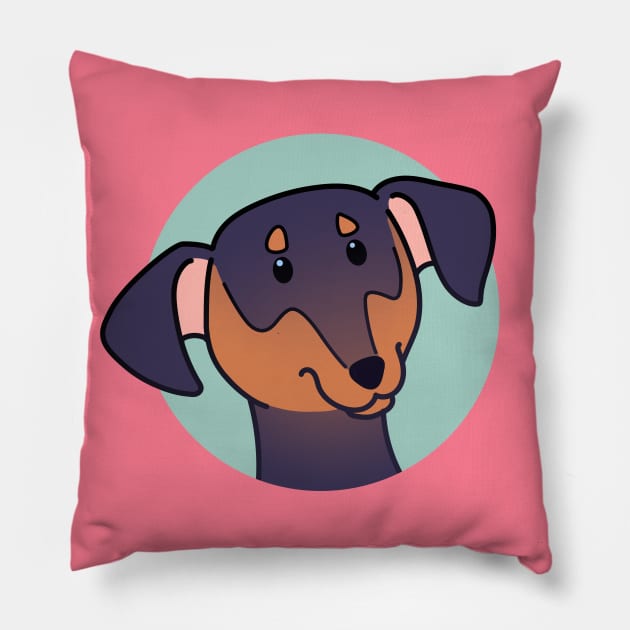 Miniature Pinscher Pillow by Abbilaura