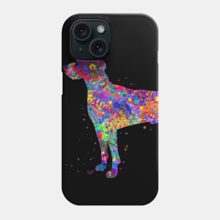 weimaraner dog watercolor Phone Case