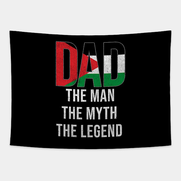 Palestinian Dad The Man The Myth The Legend - Gift for Palestinian Dad With Roots From Palestinian Tapestry by Country Flags