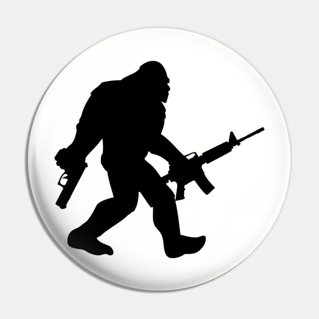 Bigfoot - Guns Pin by  The best hard hat stickers 