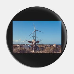 Cow & Wind Power Pin