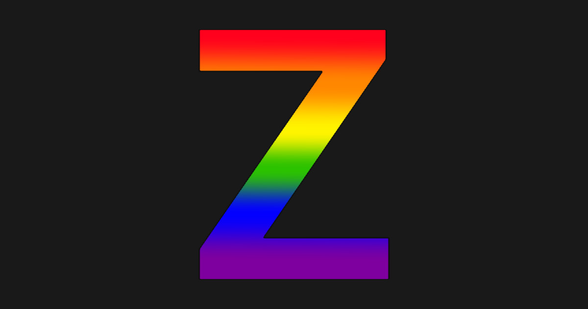 rainbow letter z rainbow magnet teepublic rainbow letter z rainbow magnet teepublic