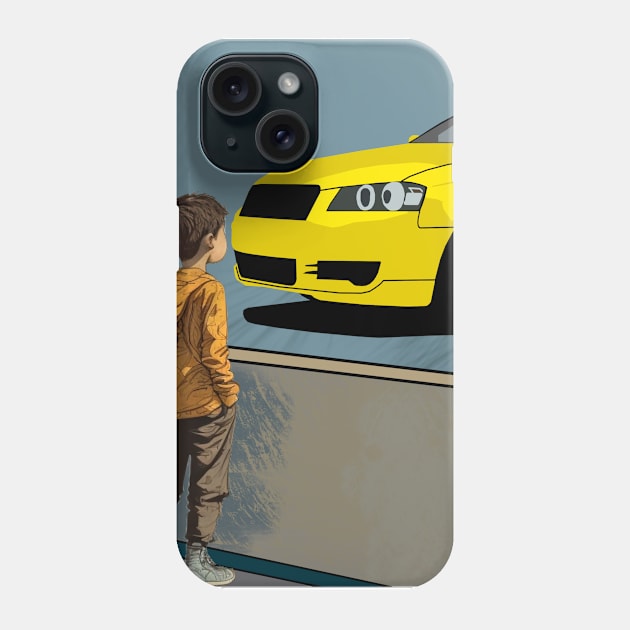 Yellow Audi a3 Kids Dream Phone Case by Rebellion Store