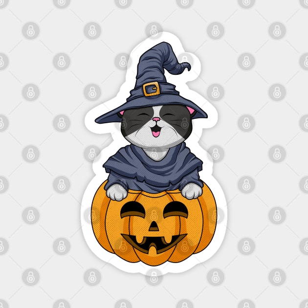 HALLOWEEN MEOWGIC Magnet by canzyartstudio