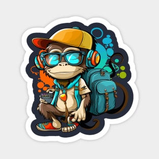 Funky Monkey: Ready to Jam Print Design! Magnet