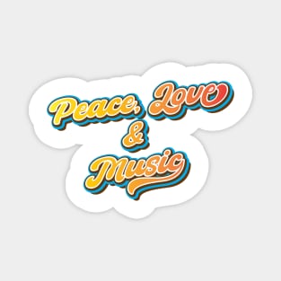 Peace, Love and Music Magnet