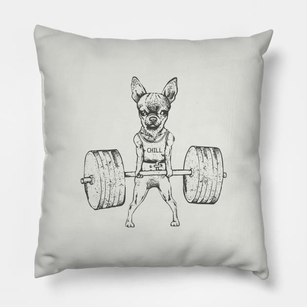 Chihuahua Lift Pillow by huebucket