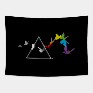 rainbow butterfly Tapestry