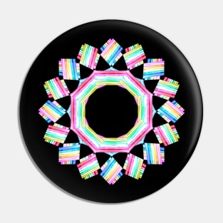 Multicolor mandala Pin