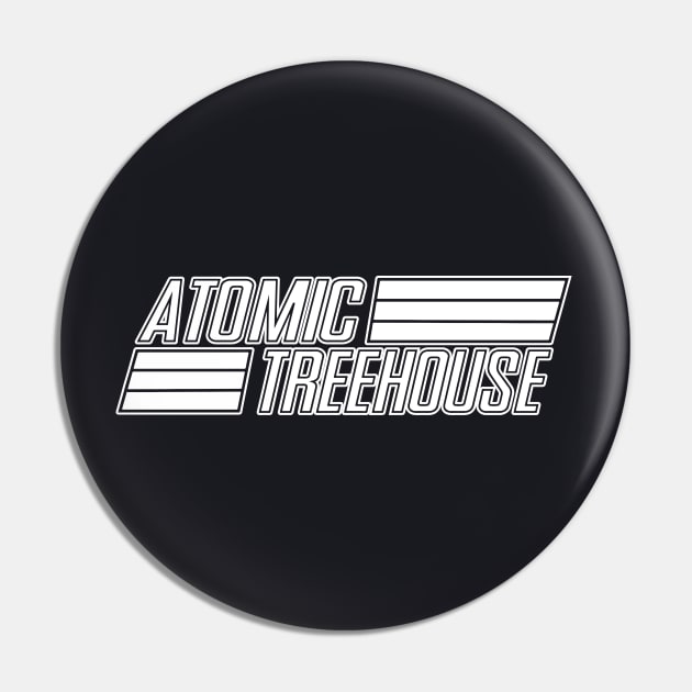 Atomic Treehouse White Logo Pin by atomictreehouse