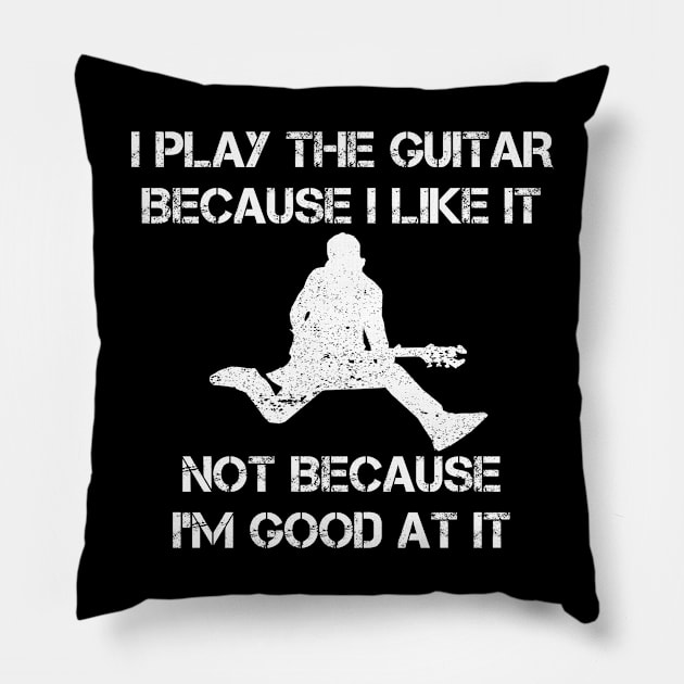 Funny guitar player quote Pillow by BTStyle