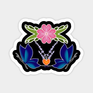 Butterfly Floral Magnet