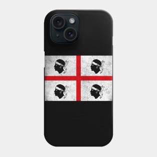 Sardinia Flag / Retro Look Faded Design Phone Case