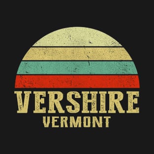 VERSHIRE VERMONT Vintage Retro Sunset T-Shirt