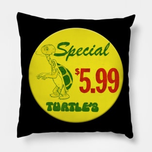 Turtles Records and Tapes - Price Tag Pillow