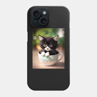 Adorable Cat Illustration - Modern Digital Art Phone Case